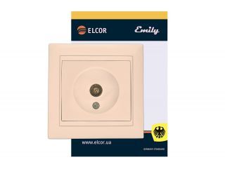 Розетка ТV Emily 9215 крем ELCOR