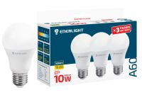Лампа світлодіодна ENERLIGHT A60 10ВТ 3000K E27, 3 ШТ.